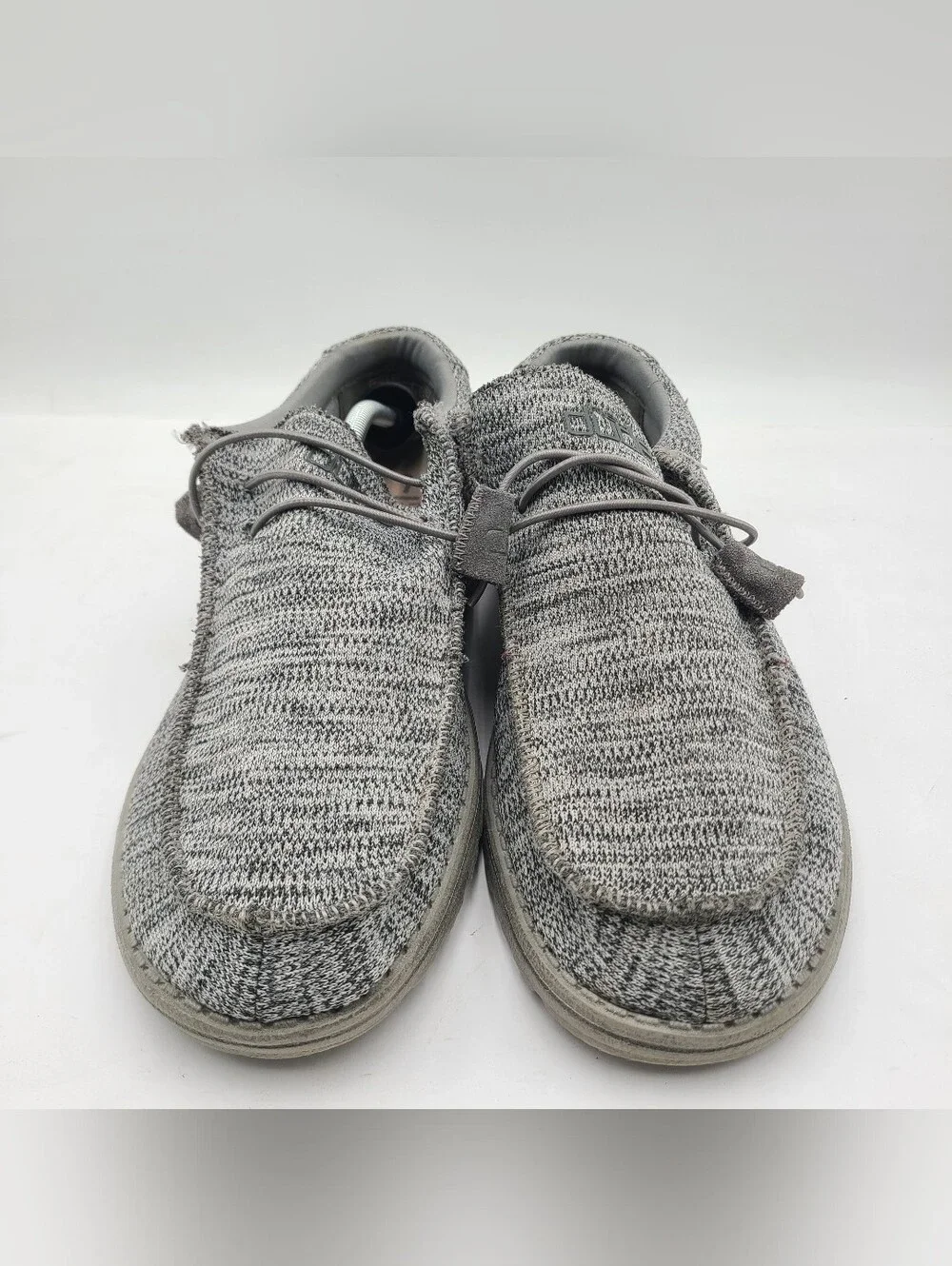 B41 Hey Dude Wally B Sox Casual Loafer Shoes Mens 13 Comfort Slip On Mesh Gray